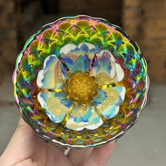 Colorful Great Wall 3D Golden Lotus