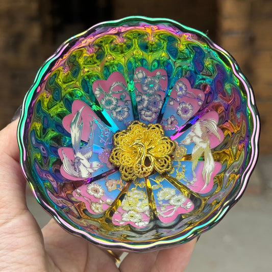Colorful Joy: 3D Golden Peacock